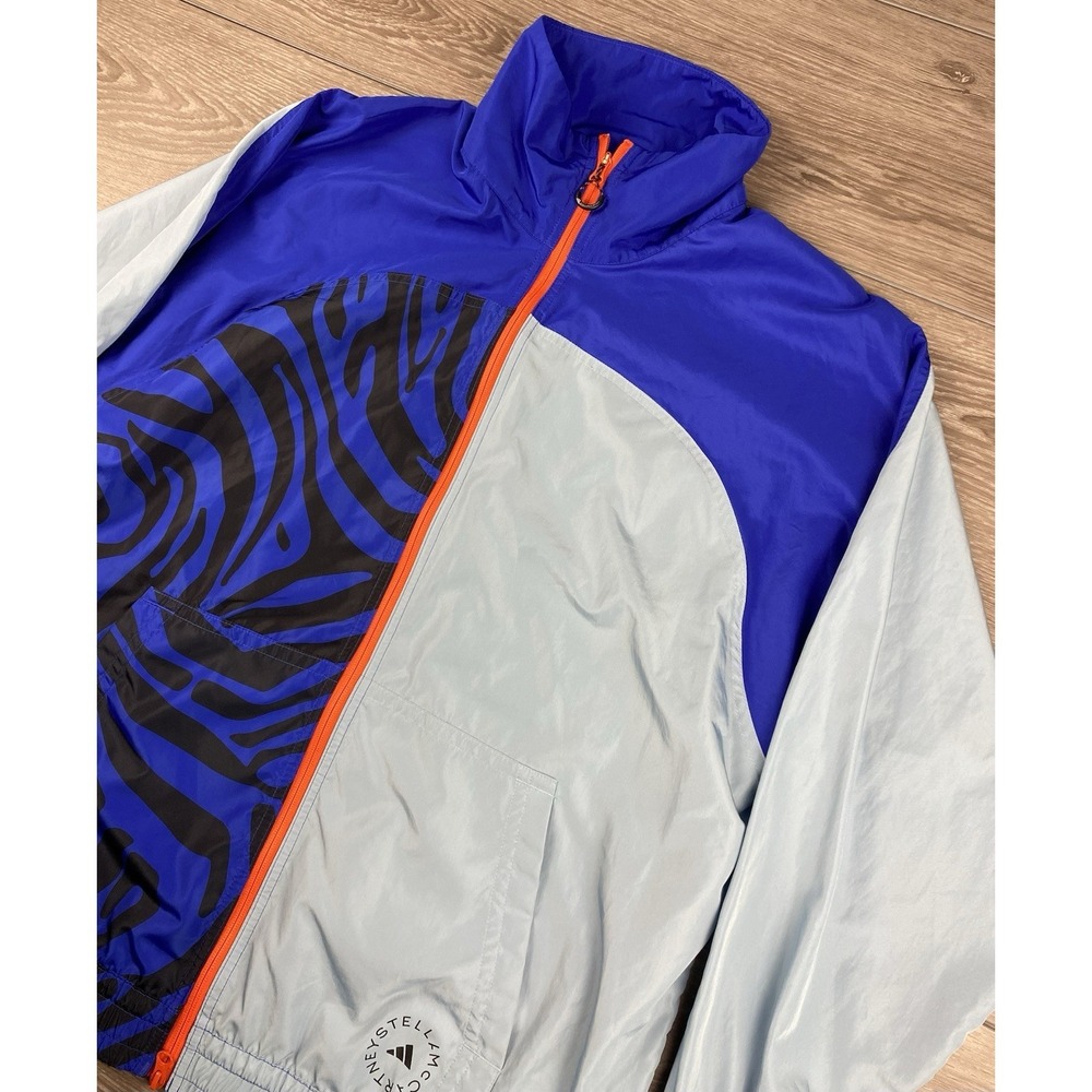 Adidas Stella McCartney Women's Full Zip Colorblock Animal Print Track Jacket L